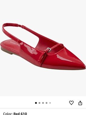 Marc Fisher Elylyn  Patent Pointed Slingback with in red size 9. Never worn.